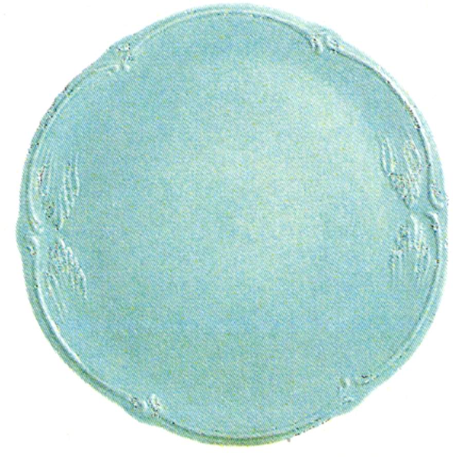 Rocaille Pastel Cake Plate by Faiencerie De Gien-1