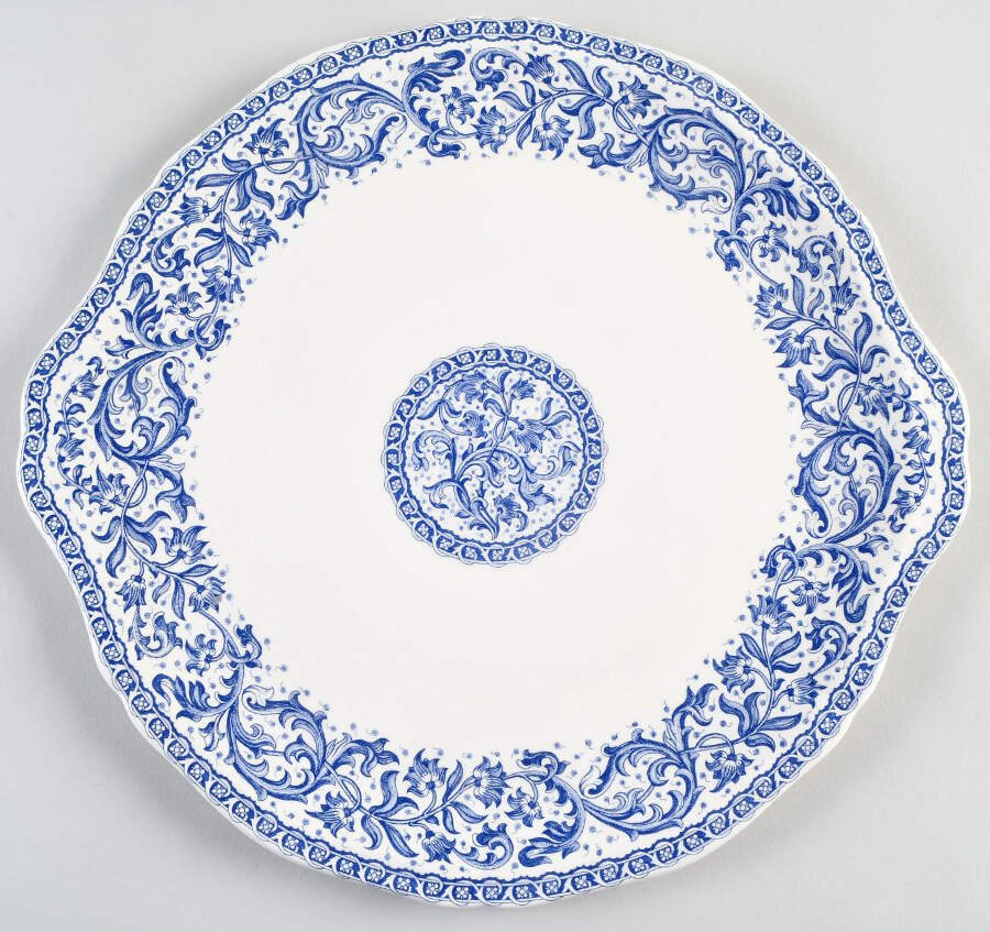 Rouen 37 Handled Cake Plate by Faiencerie De Gien-1