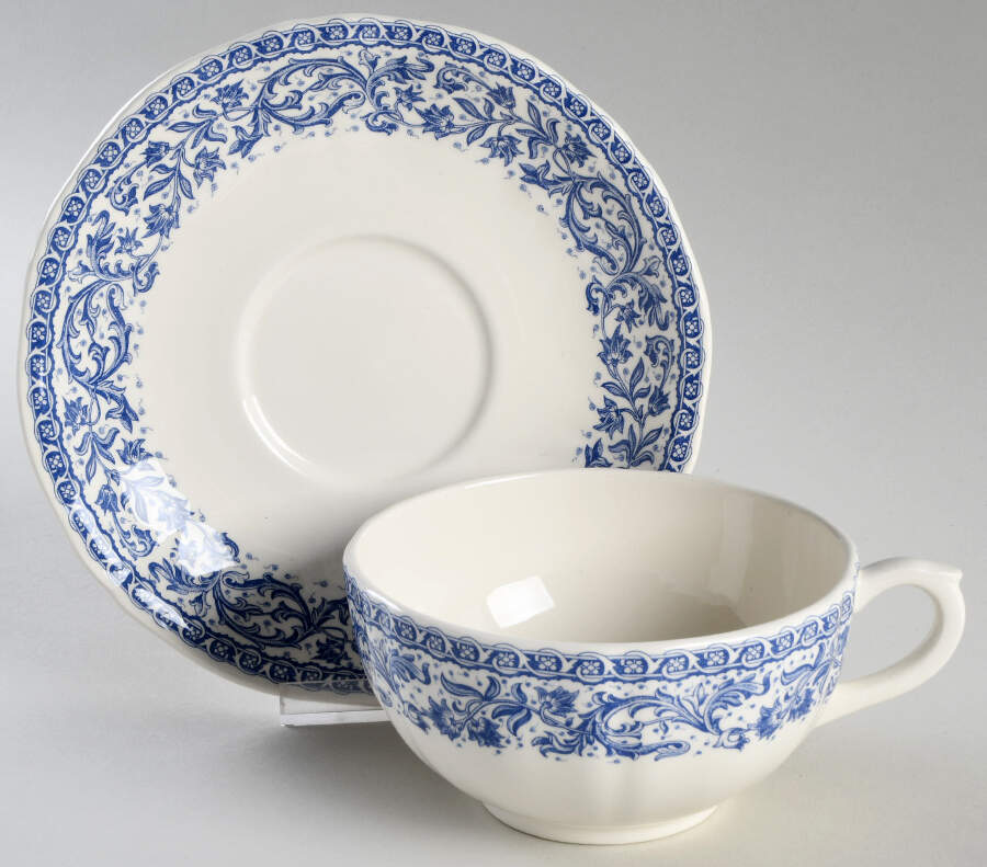 Rouen 37 Breakfast Cup & Saucer Set by Faiencerie De Gien-1