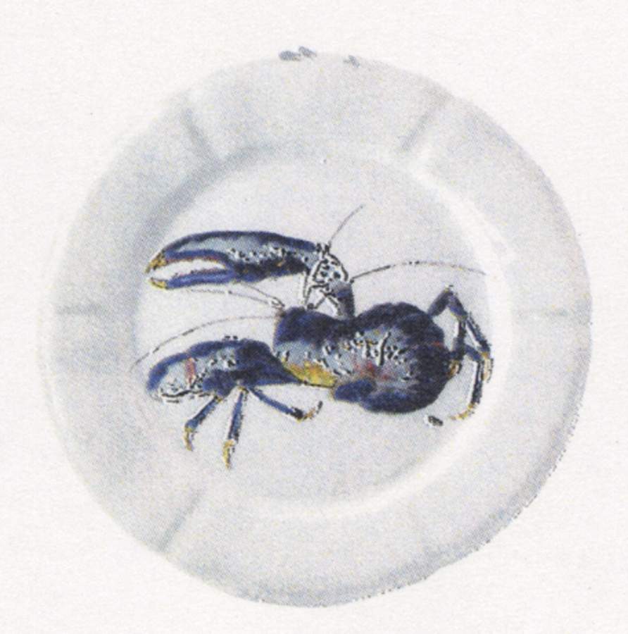 Grand Crustaces  (Scallope Rim) Salad Plate by Faiencerie De Gien-1