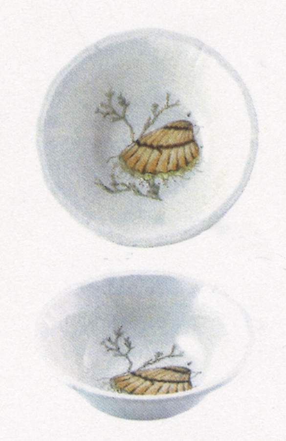 Grand Crustaces  (Scallope Rim) Deep Soup/Cereal Bowl by Faiencerie De Gien-1