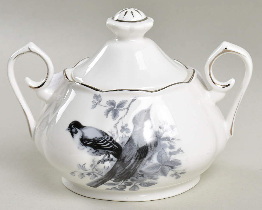 Pasadena Blackbirds Sugar Bowl & Lid by Grace's Teaware-1