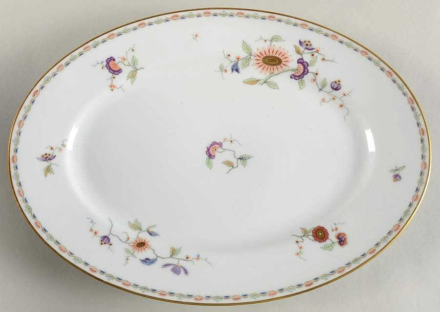 Old Chinese 14" Oval Serving Platter by Ginori 1735-1