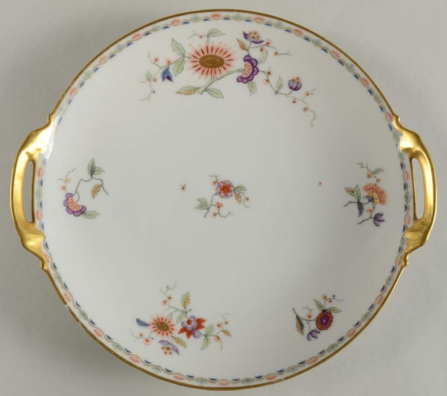 Old Chinese Handled Cake Plate by Ginori 1735-1