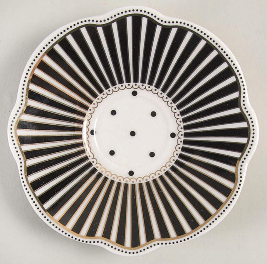 Josephine Black Saucer for Espresso Cup by Grace's Teaware-1