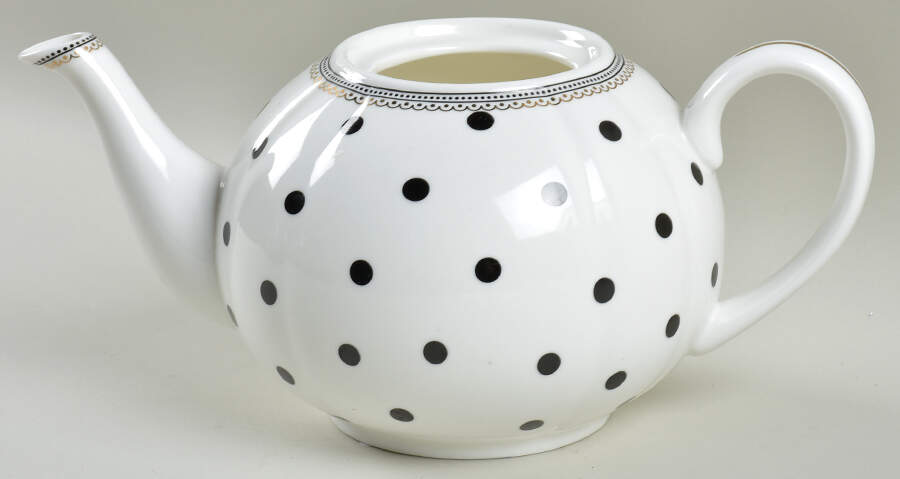 Josephine Black Teapot No Lid by Grace's Teaware-1