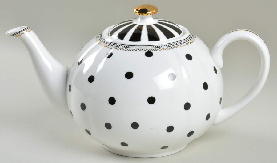 Josephine Black Teapot & Lid by Grace's Teaware-1