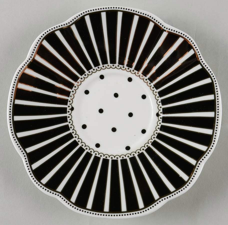 Josephine Black Saucer by Grace's Teaware-1