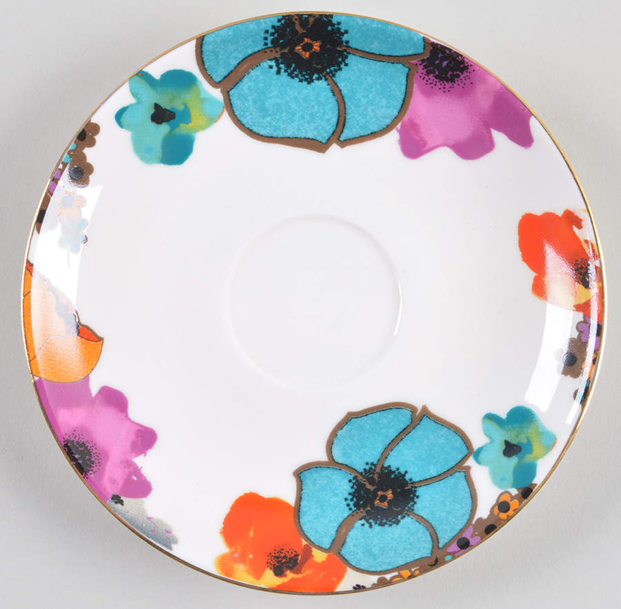 Multi Poppy Saucer by Grace's Teaware-1