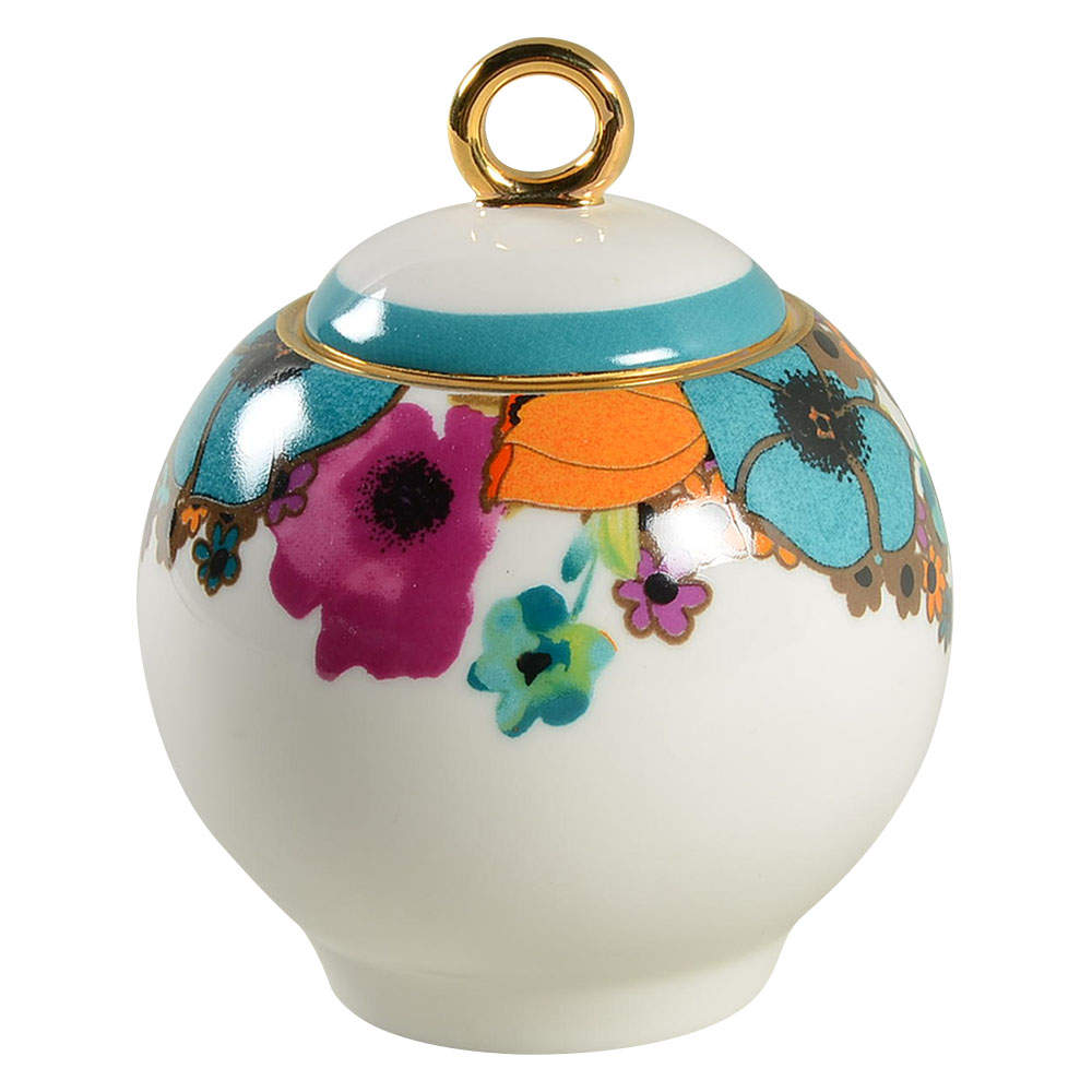 Multi Poppy Sugar Bowl & Lid by Grace's Teaware-1
