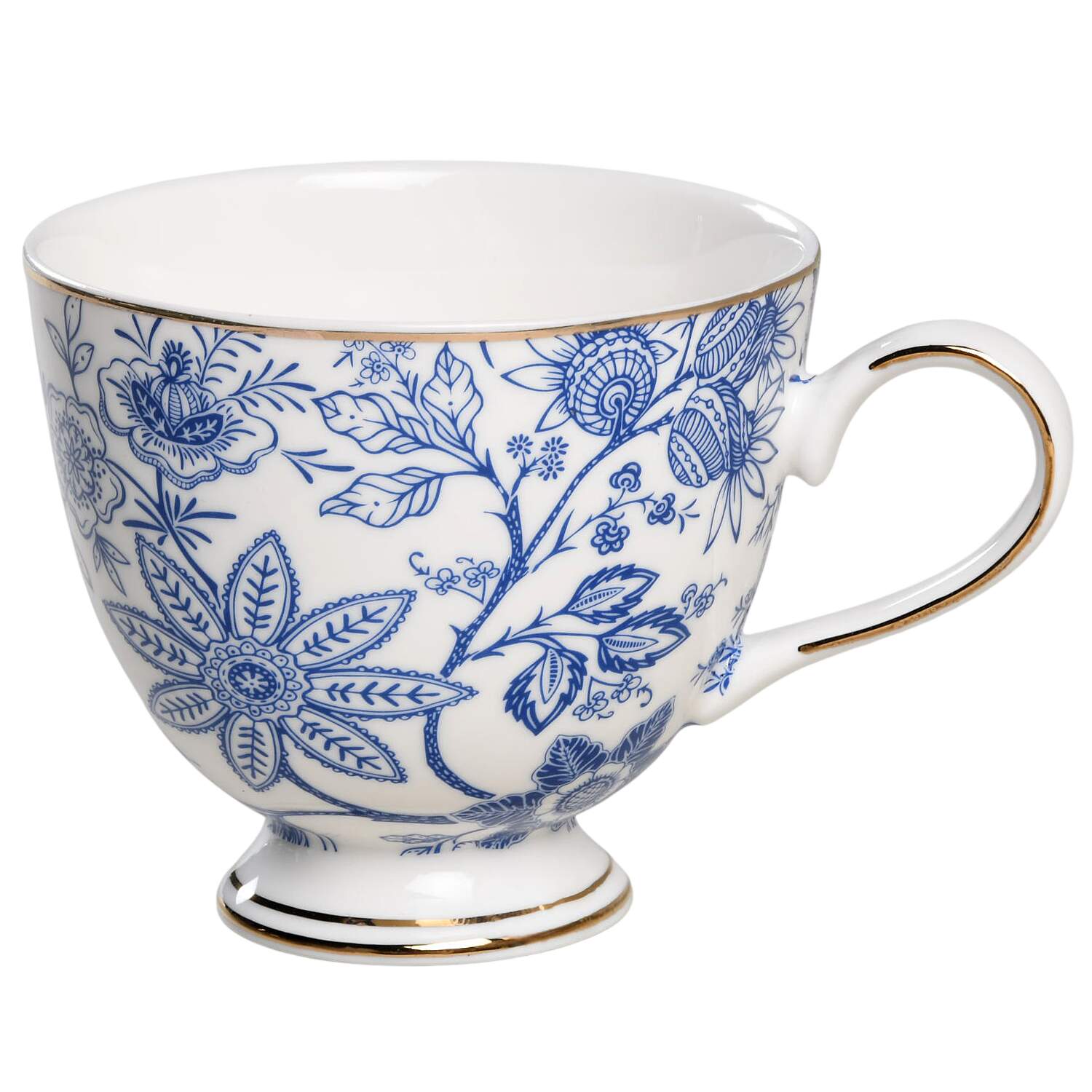 Blue Vine Footed Cup by Grace's Teaware-1
