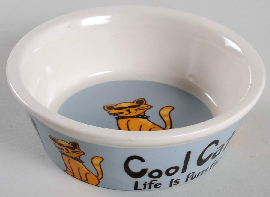 Life Is Purrfect Cat Bowl by Gibson Designs-1