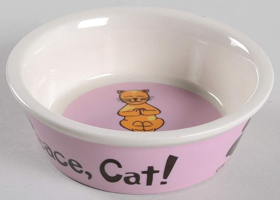 Life Is Purrfect Cat Bowl by Gibson Designs-1