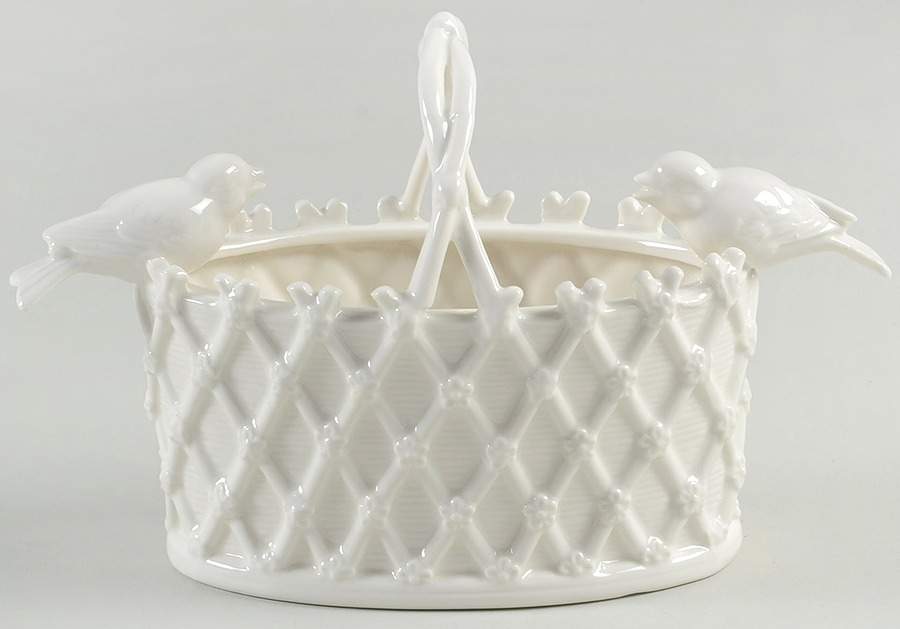 Victorian Bird 5" Handled Basket by Grace's Teaware-1
