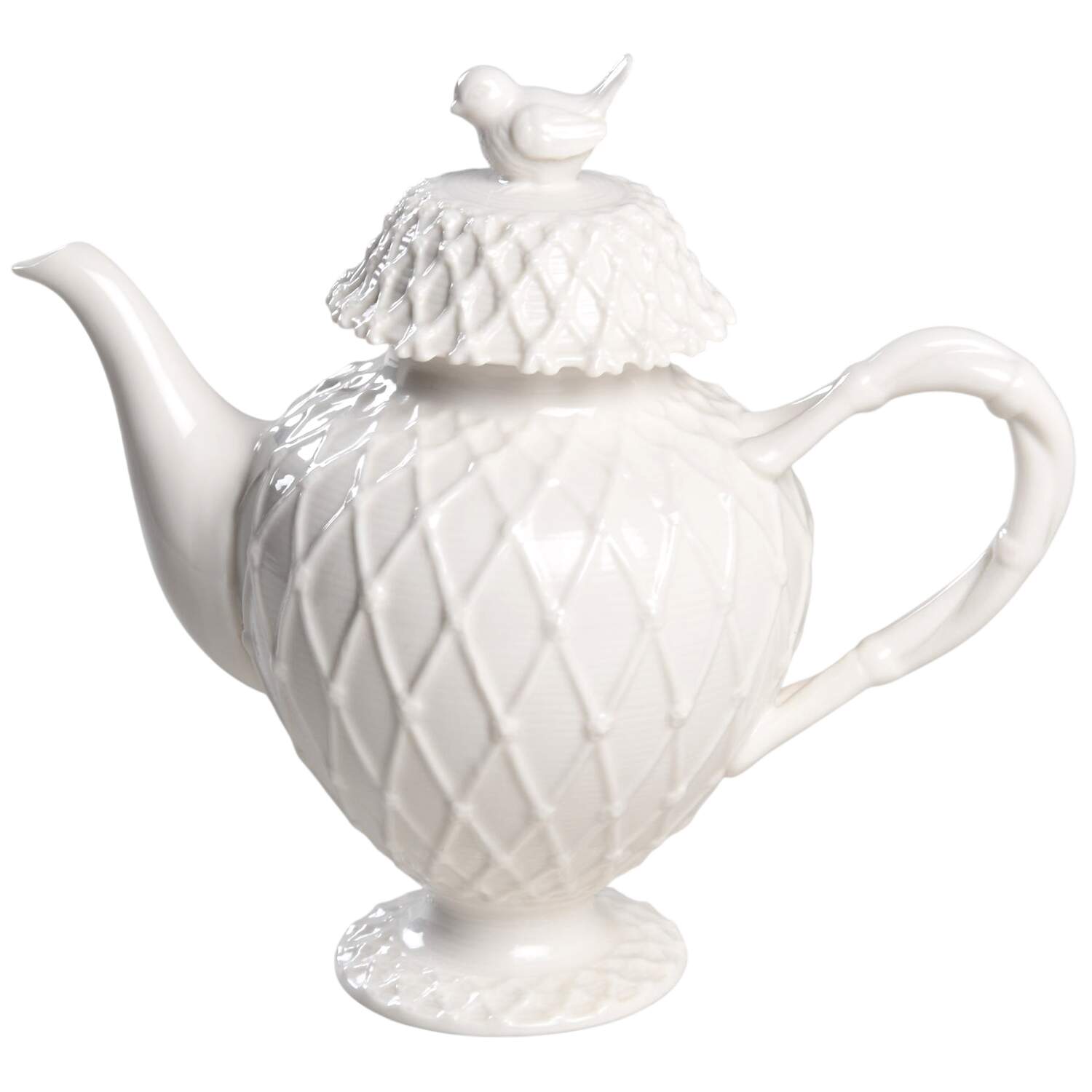 Victorian Bird Teapot & Lid by Grace's Teaware-1