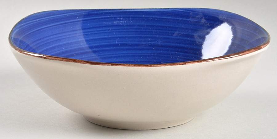 Color Vibes Square Soup/Cereal Bowl by Gibson Designs-1