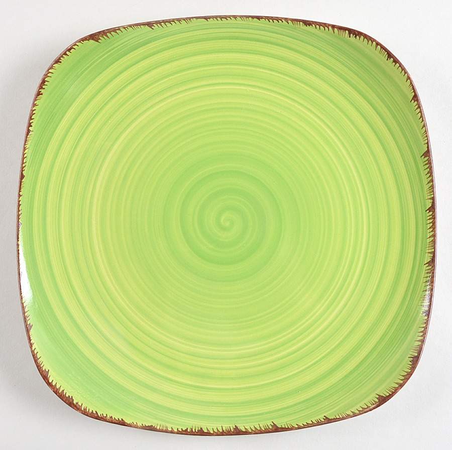 Color Vibes Square Dinner Plate by Gibson Designs-1