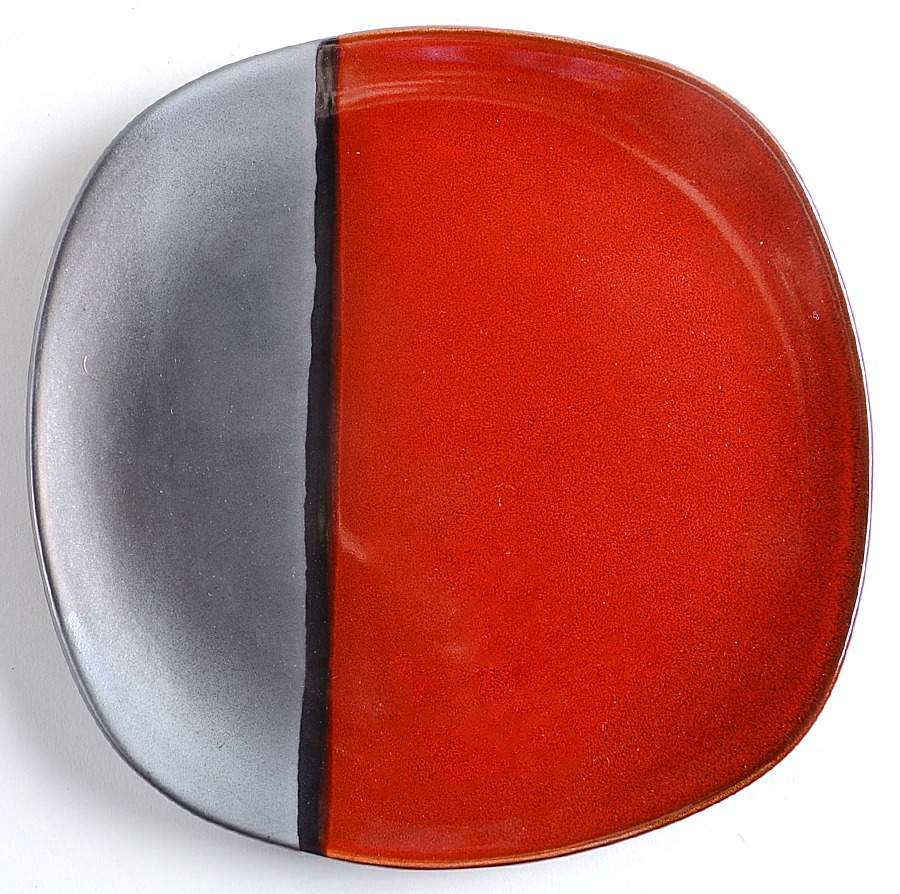 Volterra-Red Square Salad Plate by Gibson Designs-1