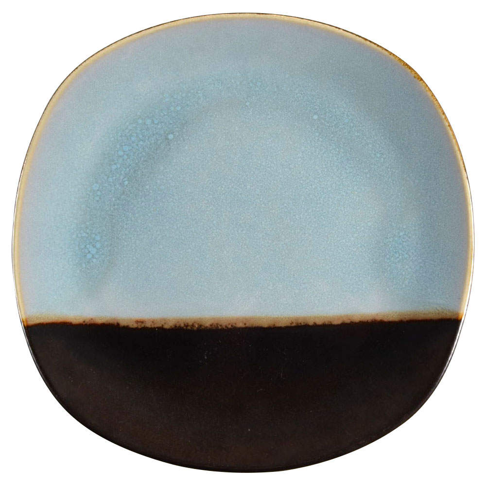 Volterra-Blue Square Dinner Plate by Gibson Designs-1
