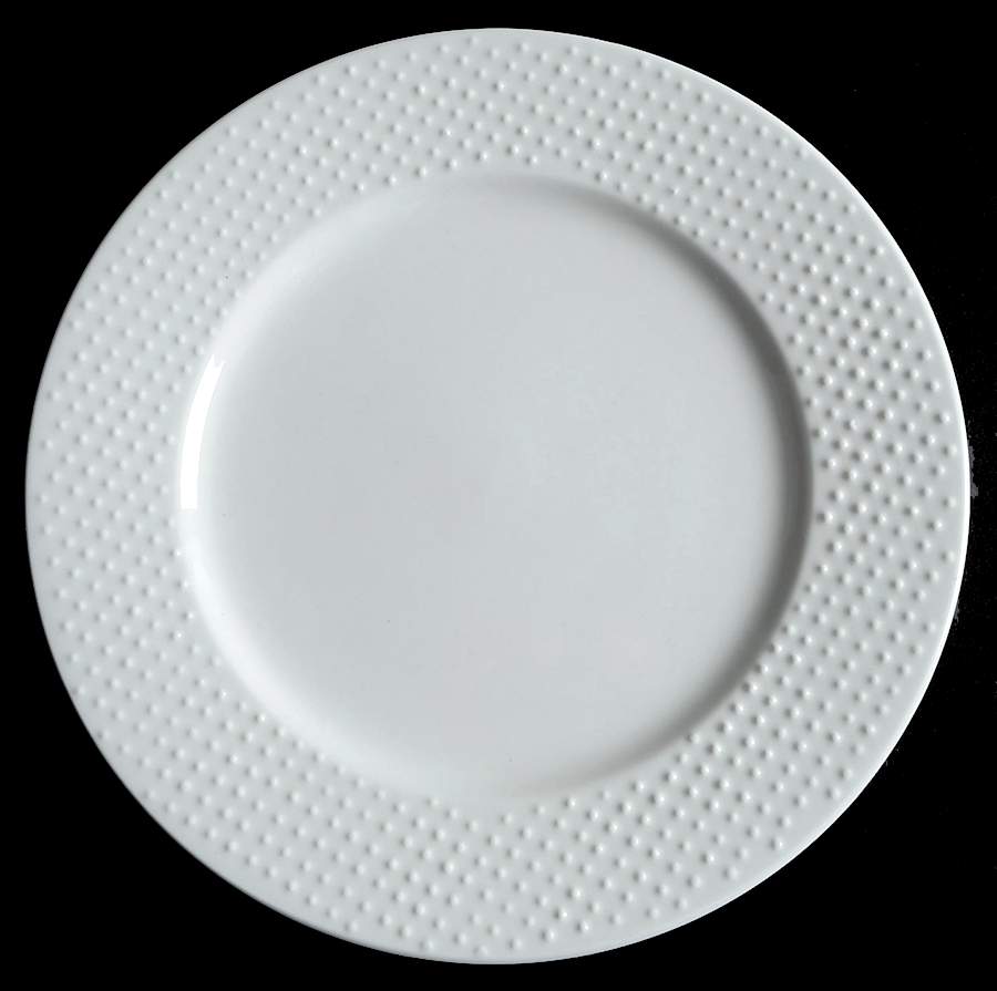 Dotted Swiss Salad/Dessert Plate by Gibson Designs-1