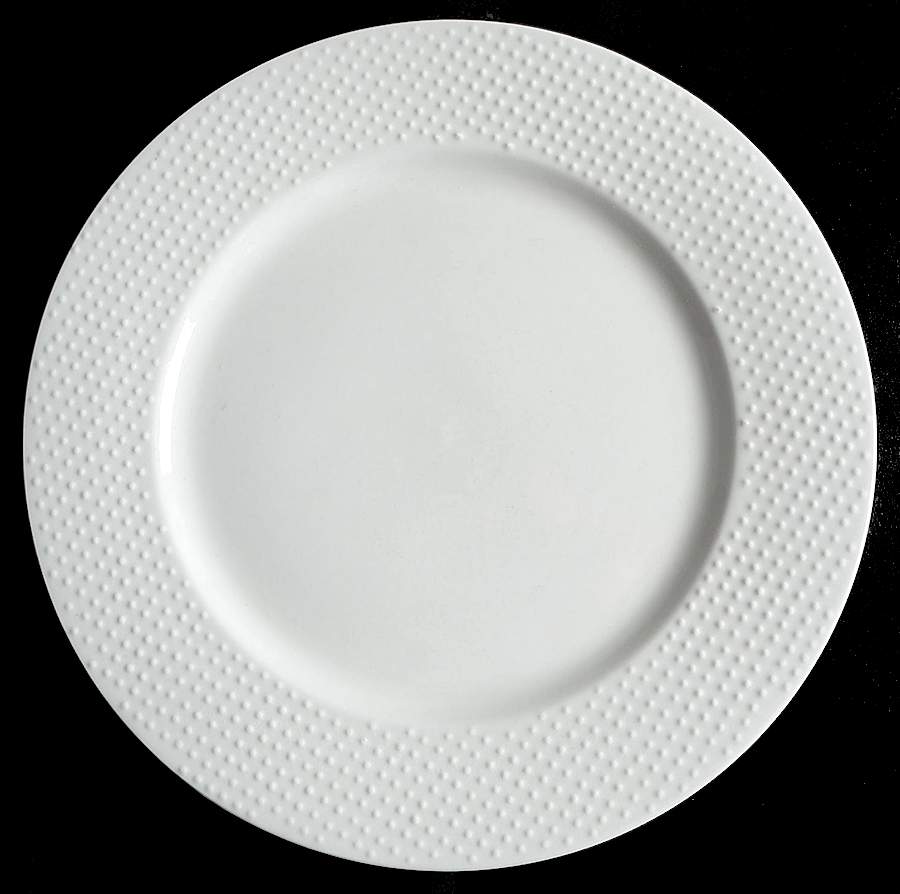 Dotted Swiss Dinner Plate by Gibson Designs-1