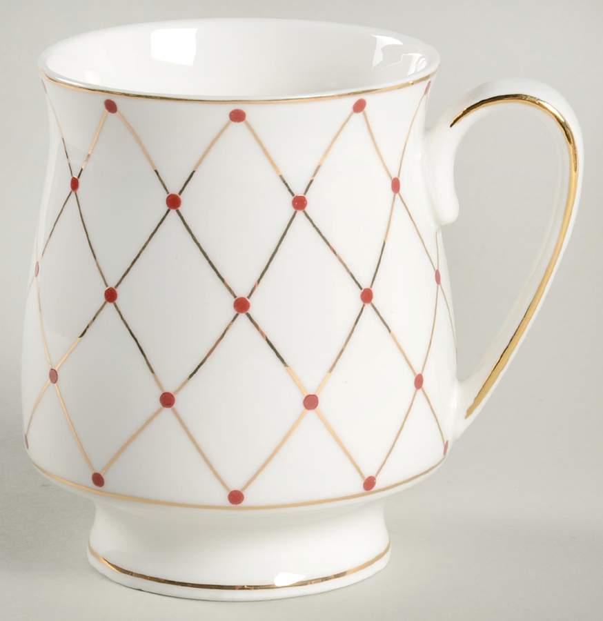 Metallic Trellis Red Mug by Grace's Teaware-1
