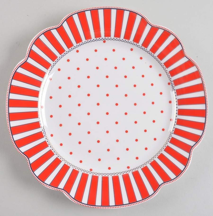 Josephine Red Salad Plate by Grace's Teaware-1