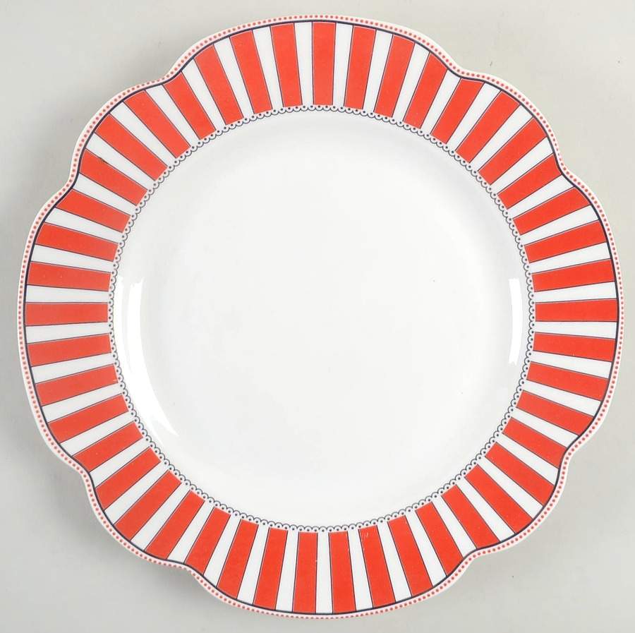 Josephine Red Dinner Plate by Grace's Teaware-1