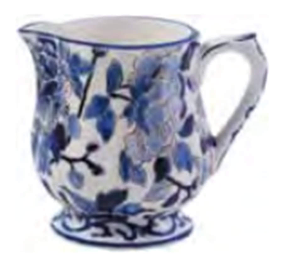 Pivoines Bleues Creamer by Faiencerie De Gien-1