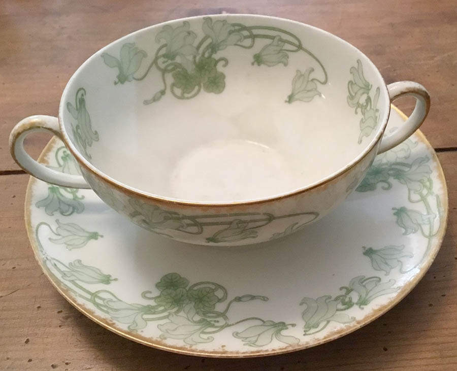 GDA503 Footed Cream Soup Bowl & Saucer Set by Gerard, Dufraisseix & Abbot-1