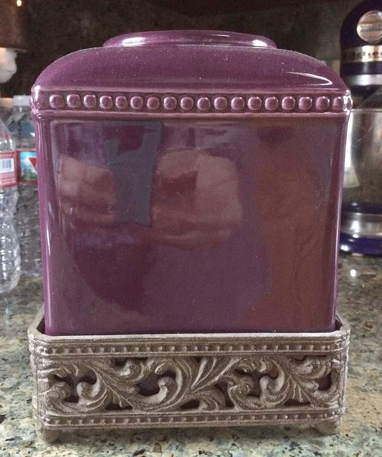 Livingstone Eggplant Large Canister No Lid by GG Collection-1