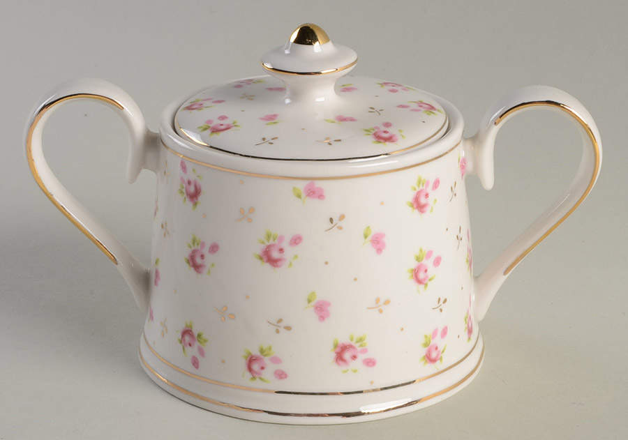 Pink Rose Sugar Bowl & Lid by Grace's Teaware-1