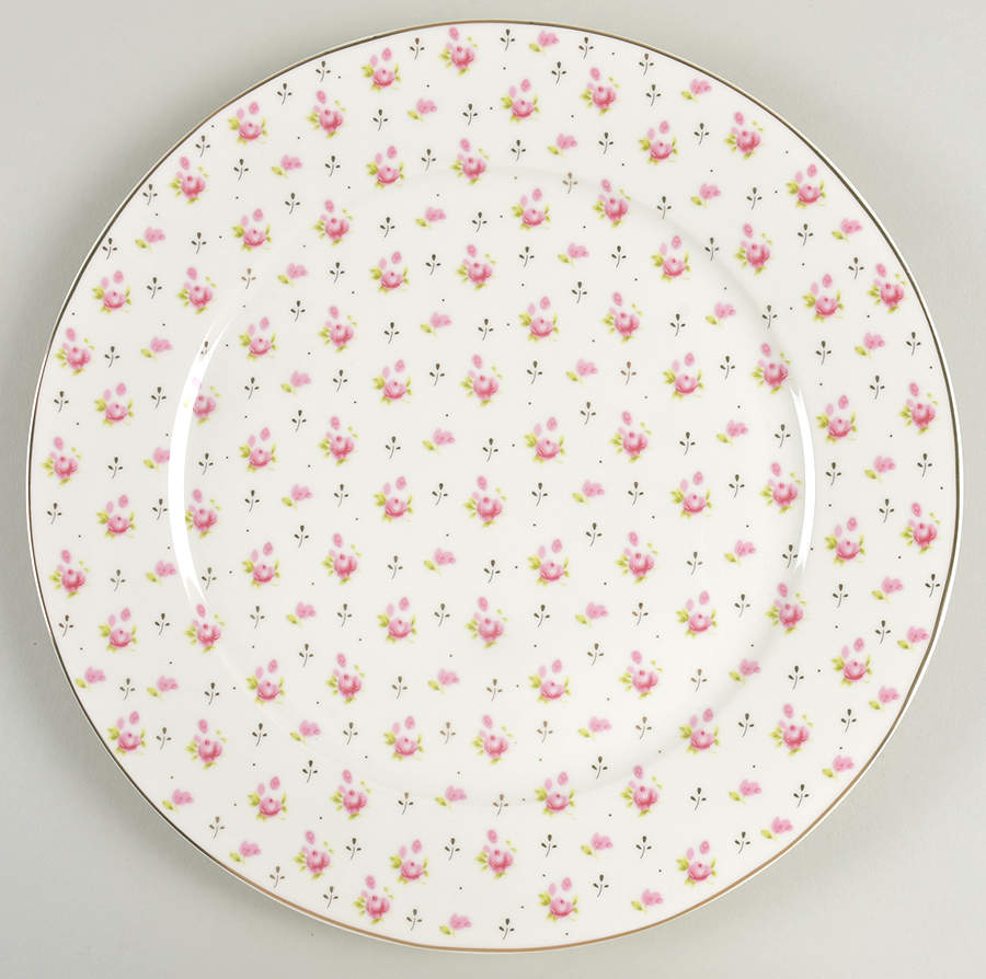 Pink Rose Dinner Plate by Grace's Teaware-1