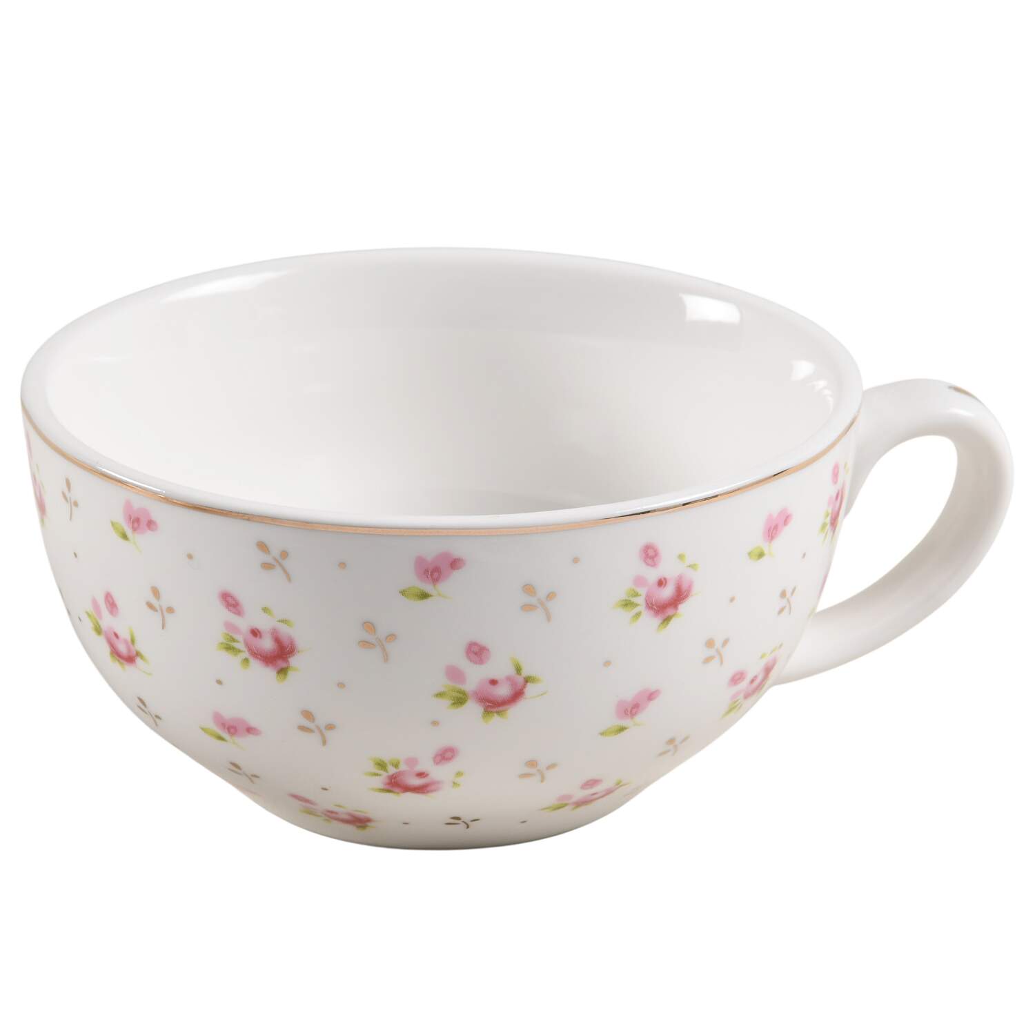 Pink Rose Cup for Individual Teapot & Lid with Cup by Grace's Teaware-1