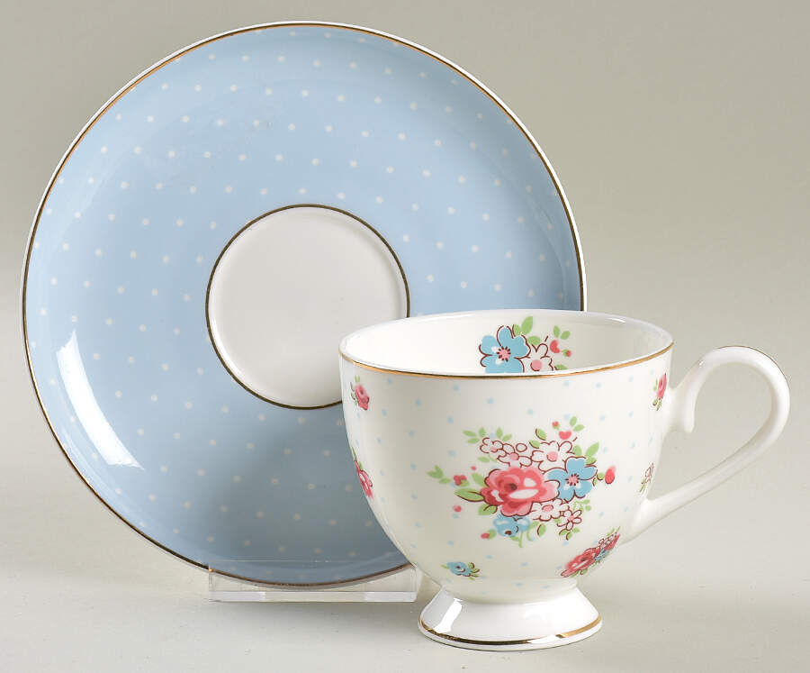 Katie Rose Footed Cup & Saucer Set by Grace's Teaware-1