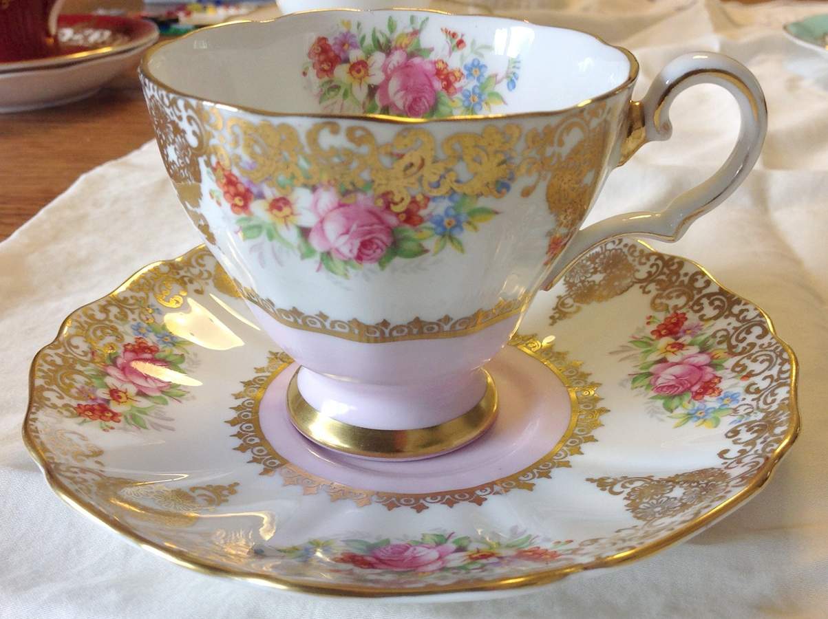 1398 Footed Cup & Saucer Set by Grosvenor-1