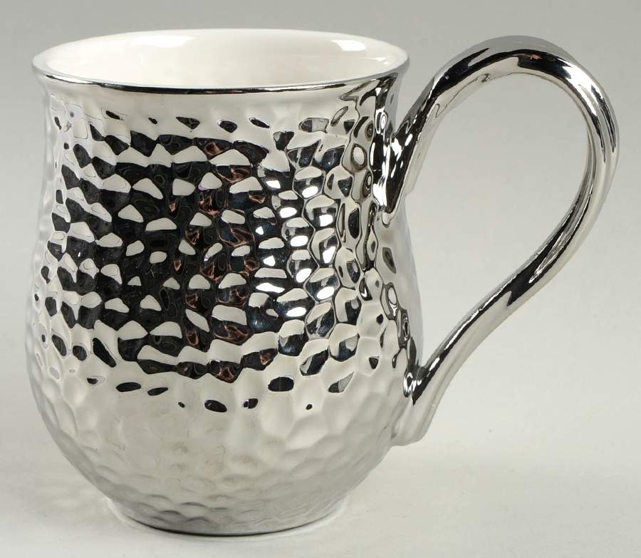 Silver Hammered Mug by Grace's Teaware-1