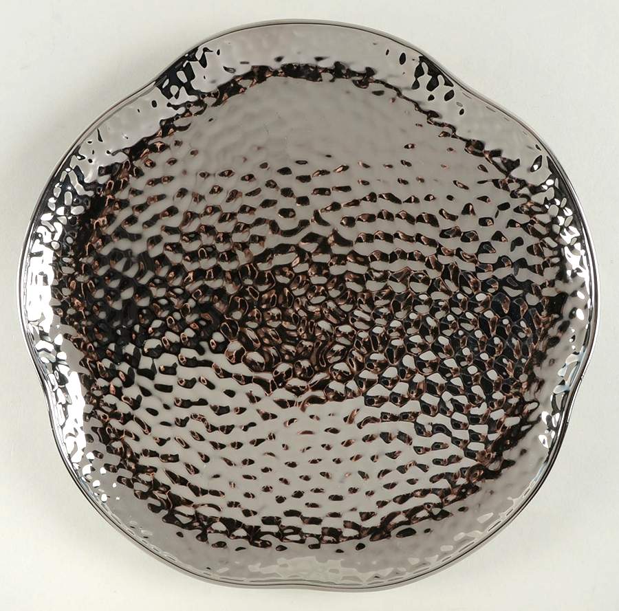 Silver Hammered Dinner Plate by Grace's Teaware-1