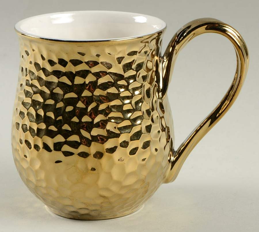 Rose Gold Hammered Mug by Grace's Teaware-1