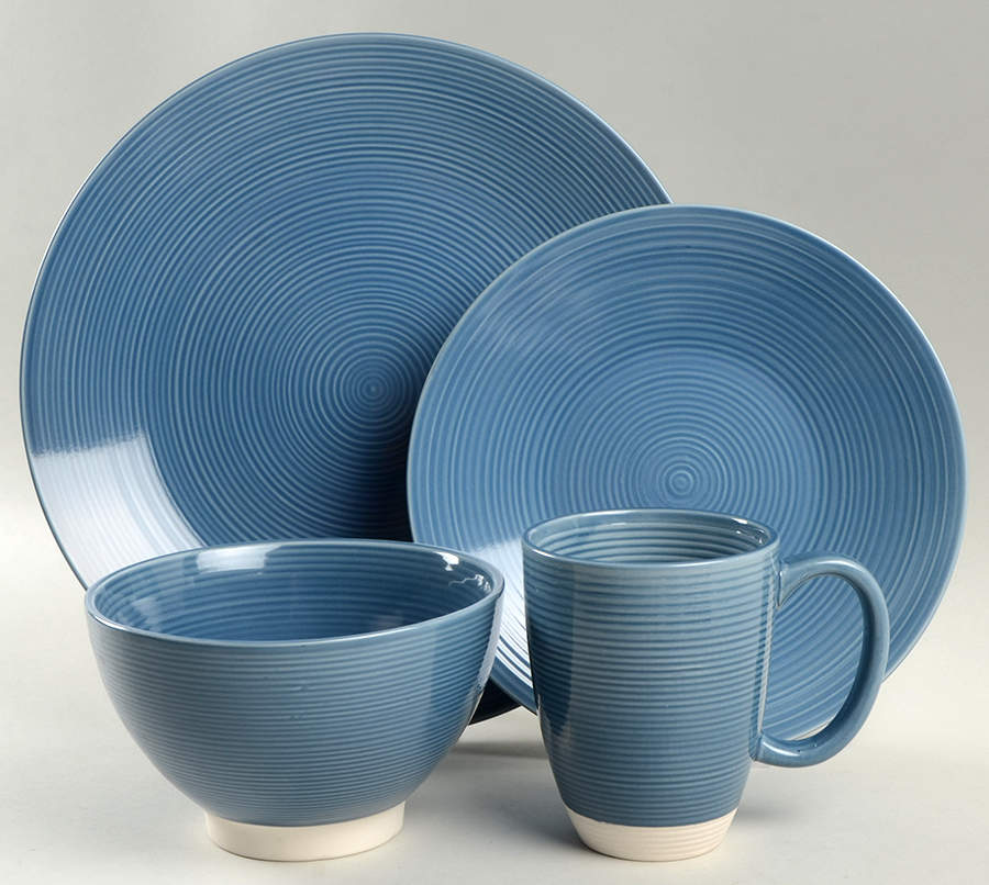 Rowland Blue 4 Piece Place Setting by Gibson Designs-1