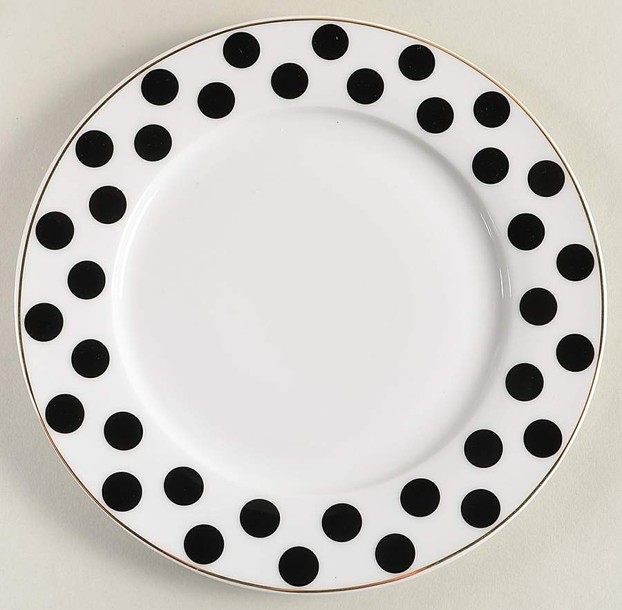 Big Black Dots Salad Plate by Grace's Teaware-1