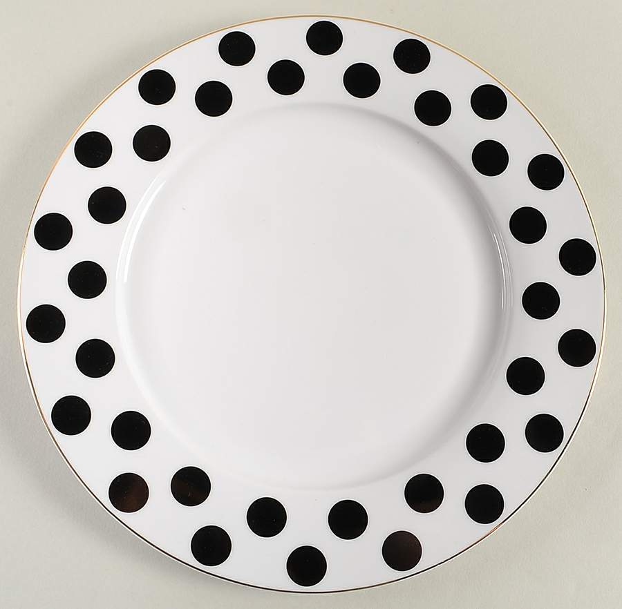 Big Black Dots Dinner Plate by Grace's Teaware-1