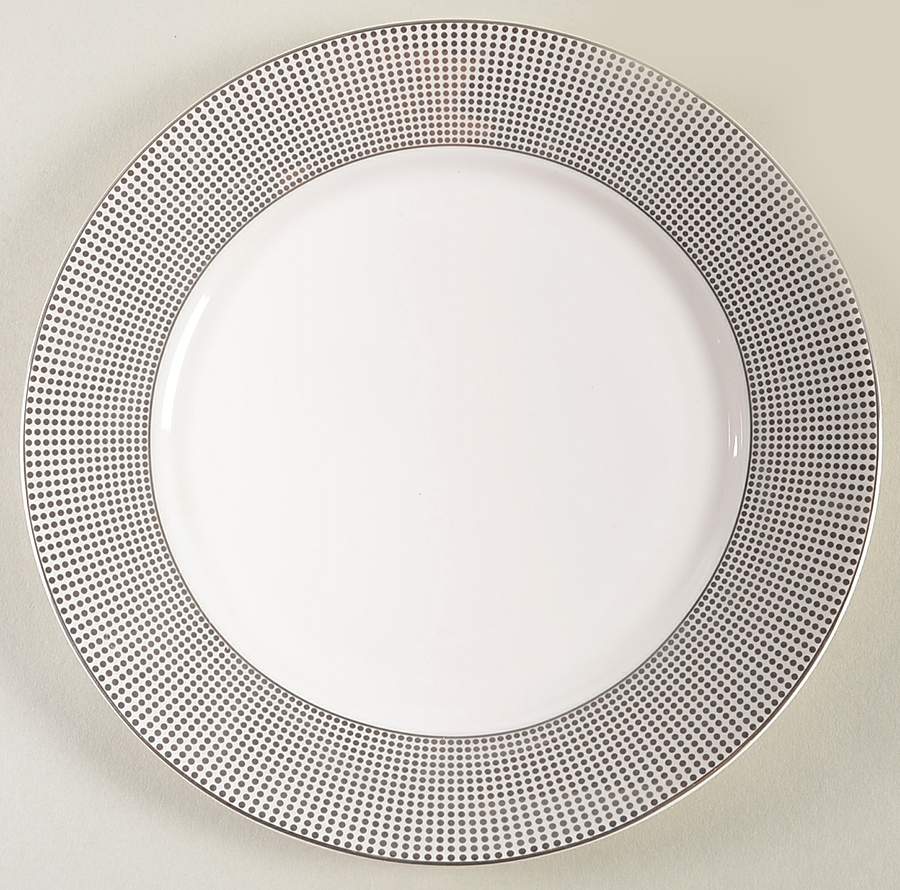 Grey Pin Dots Salad Plate by Grace's Teaware-1