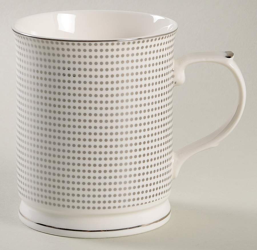 Grey Pin Dots Mug by Grace's Teaware-1