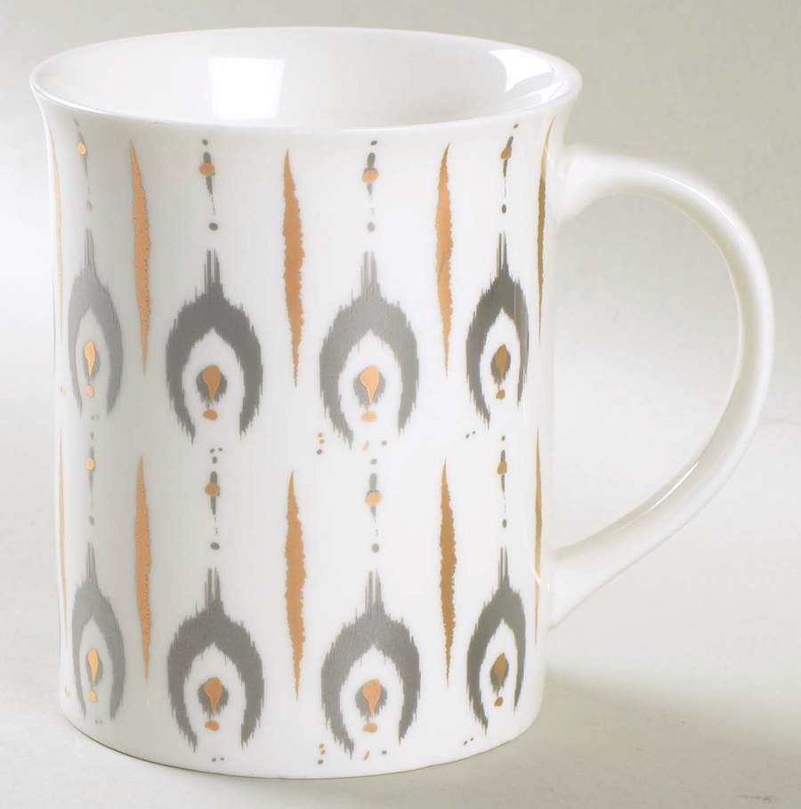 Grey Ikat Mug by Grace's Teaware-1