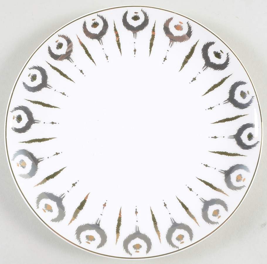 Grey Ikat Salad Plate by Grace's Teaware-1