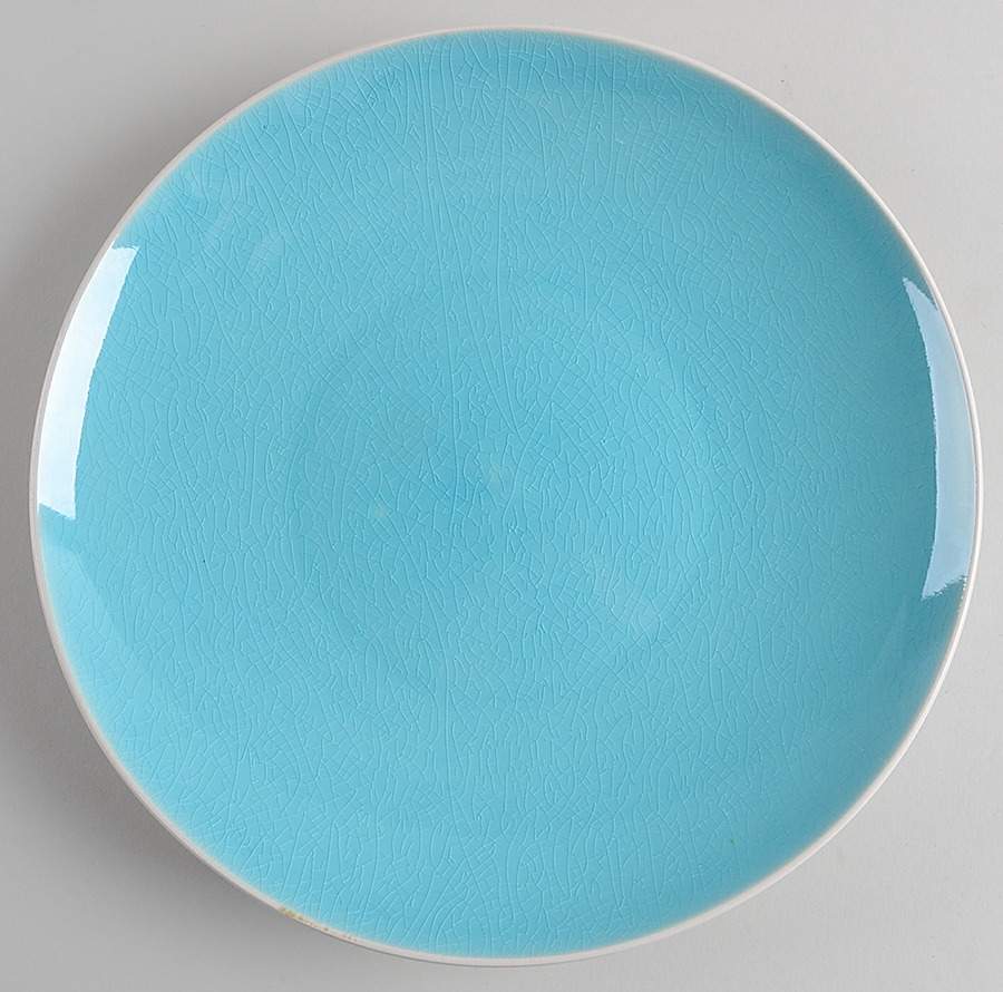Serenity Turquoise Dinner Plate by Gibson Designs-1