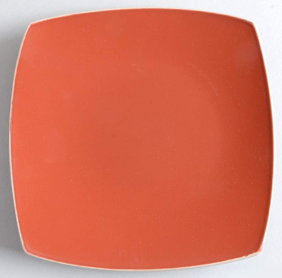 Soho Lounge Matte Brick Orange Salad Plate by Gibson Designs-1