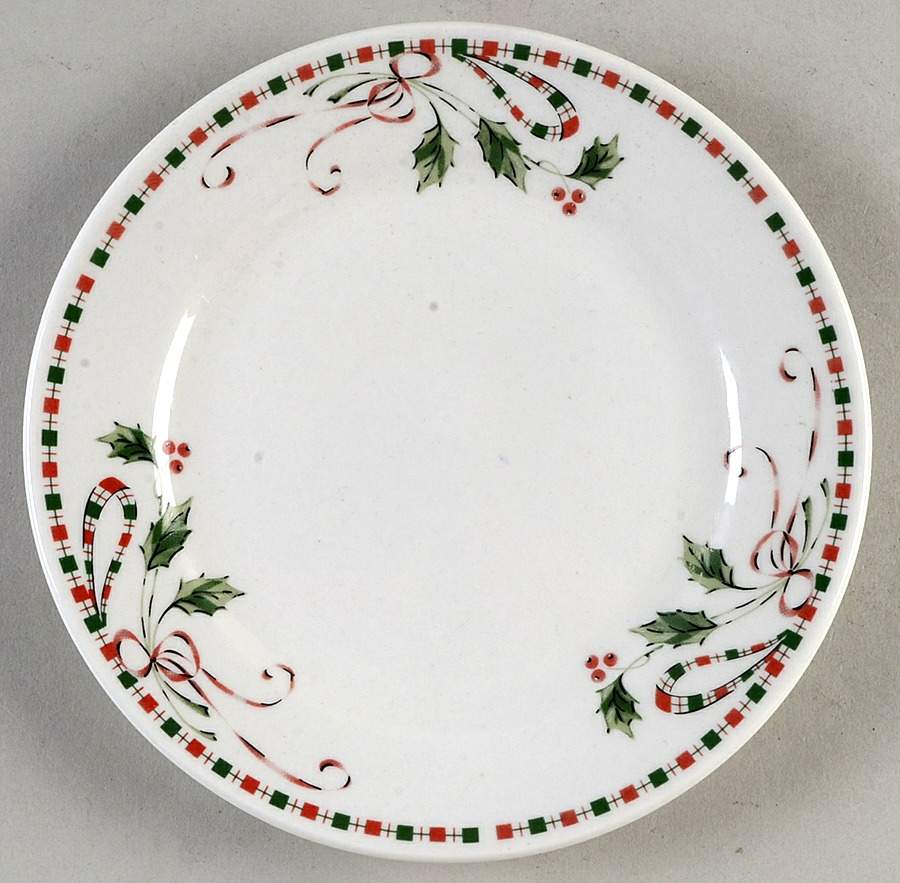 Festive Traditions (No Trim) Salad/Dessert Plate by Gibson Designs-1