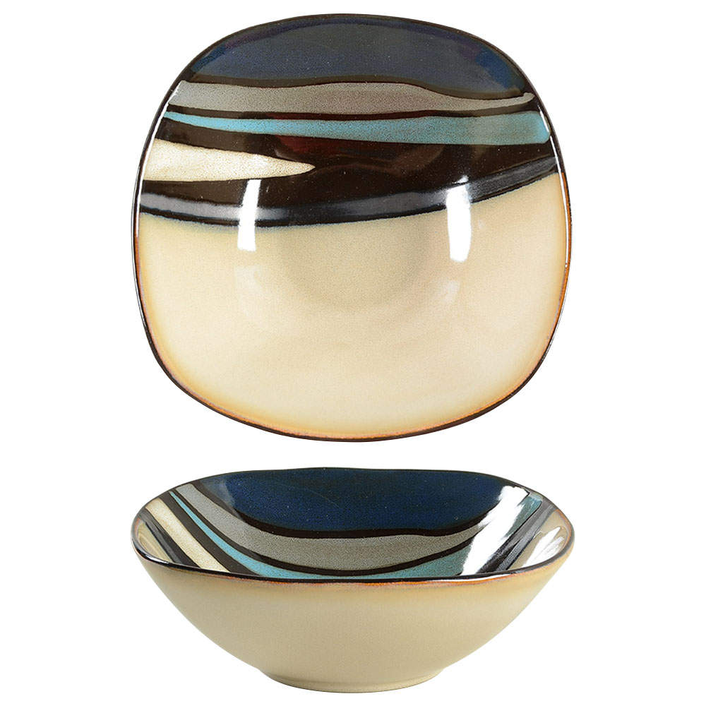 Althea Teal Soup/Cereal Bowl by Gibson Designs-1